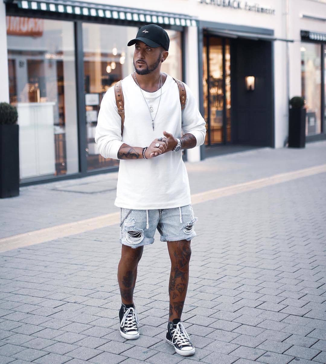 Rocking High Tops and Shorts: A Stylish Look for Guys