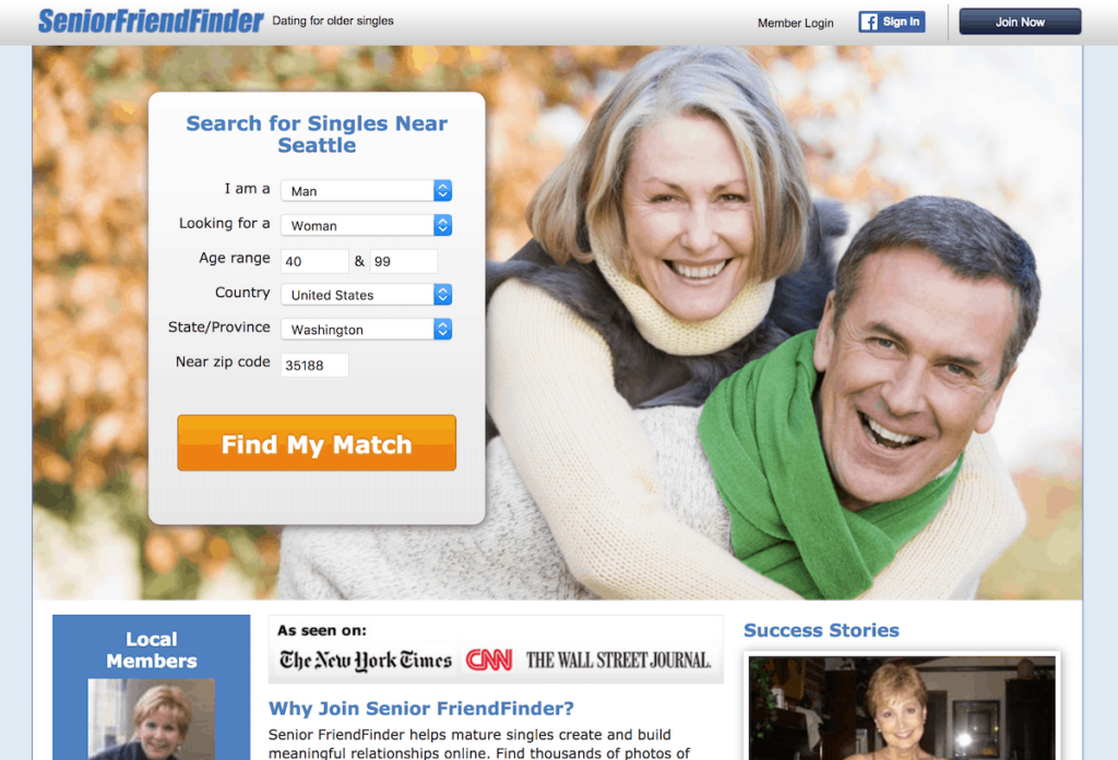 Join SeniorFriendFinder: Meet Senior Singles Near You Now