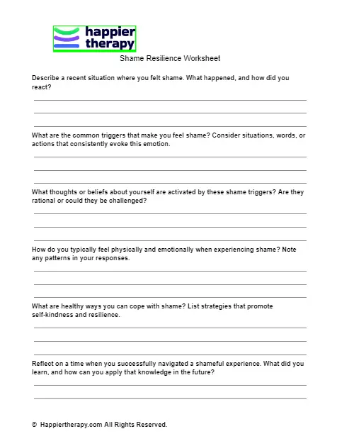 Feeling ashamed? Learn how to overcome it with these simple shame resilience worksheets for everyday use.